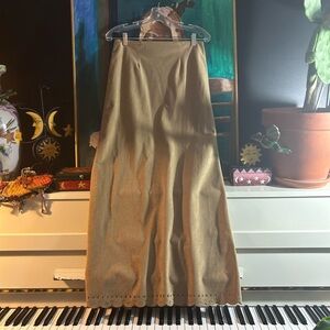 Y2K Maxi Skirt w Scalloped Eyelet Edge Adding A Vintage Flair Size 5/6
